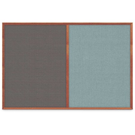 United Visual Products Slim Style Indoor Enclosed Corkboard, 30 UV503SC-GOLD-CORK